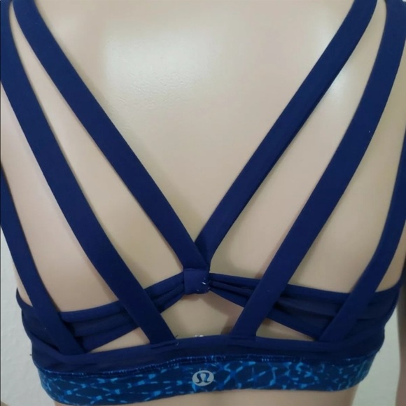 Lululemon Energy Bra (Exhale) Kayak Hero Blue - Picture 8 of 11